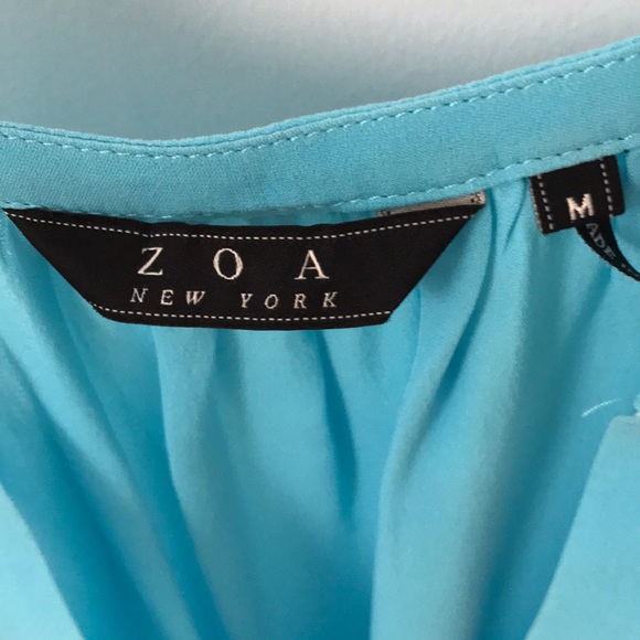 Flowy silk v neck blouse by Zoa - Picture 5 of 5